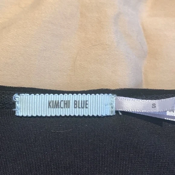 Kimchi Blue “Velour” Deep V-Neck Black Dress Size Small - Picture 11 of 15